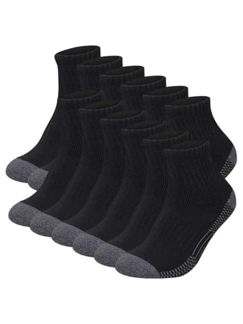 Mens Ankle Socks Cushioned Moisture Wicking Breathable Work Athletic 13-15